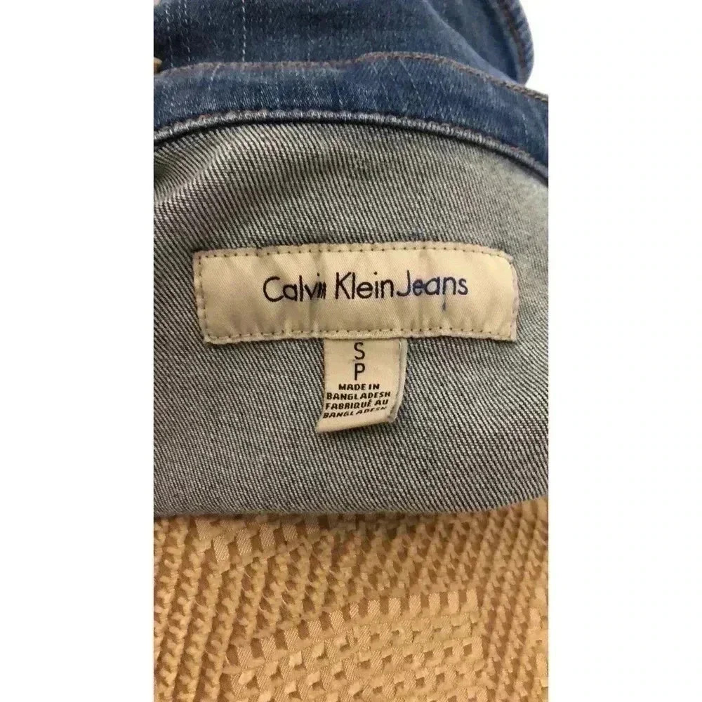 Calvin Klein Jeans Denim Jacket. Blue Size Small - Picture 3 of 6